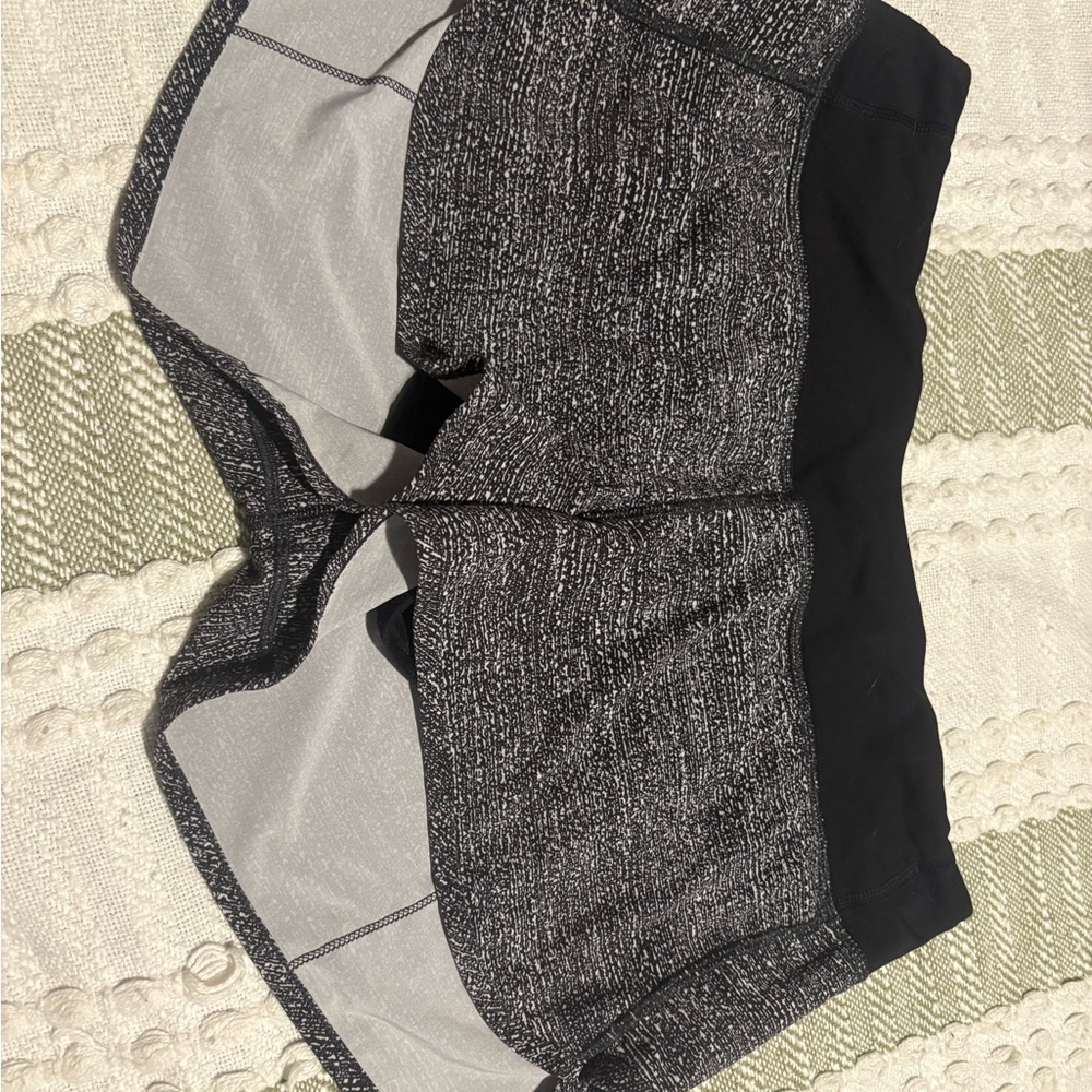 Women's Black and Gray Shorts